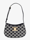 Medium Tilly Triomphe Canvas Two-Tone Shoulder Bag Black - CELINE - BALAAN 1