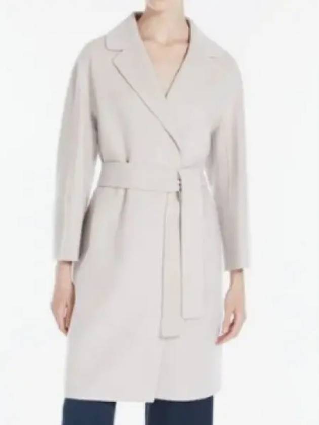 Arona Belt Virgin Wool Single Coat Ecru - MAX MARA - BALAAN 2