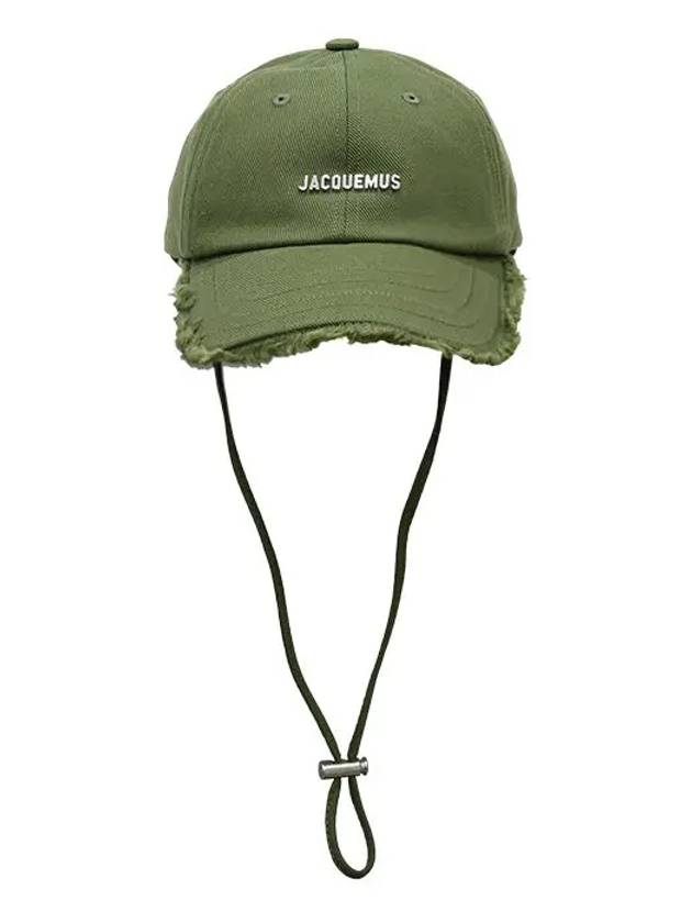 La Casquette Artichaut Fringe Metal Logo Ball Cap Khaki - JACQUEMUS - BALAAN 2