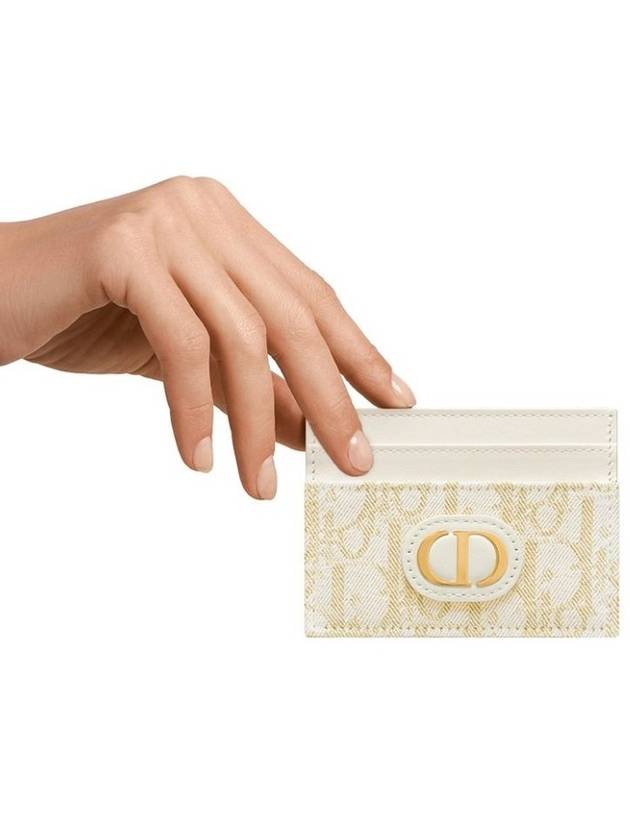 30 Montaigne Freesia Card Wallet Gold Ivory - DIOR - BALAAN 3