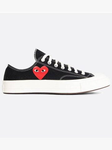 Comme des Gar ons Converse Mini Heart Chuck 70 Low Black A08804C - COMME DES GARCONS PLAY - BALAAN 1