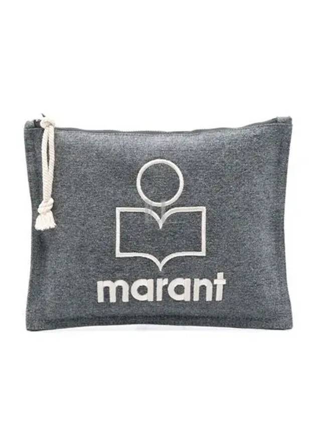 Embroidered Logo Pouch Grey - ISABEL MARANT - BALAAN 2