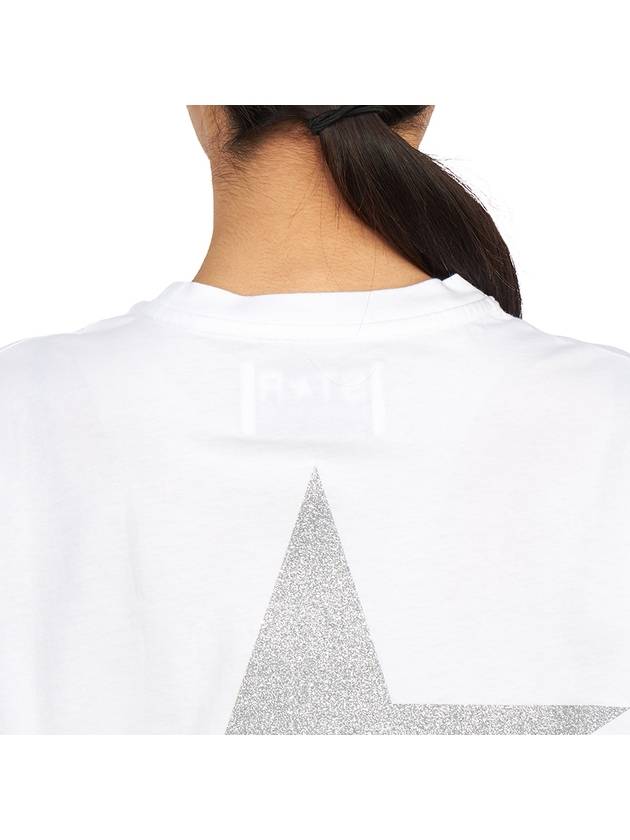 Glitter Star Logo Short Sleeve T-Shirt Silver White - GOLDEN GOOSE - BALAAN 8