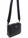 Brique Saffiano Leather Cross Bag Black - PRADA - BALAAN 4