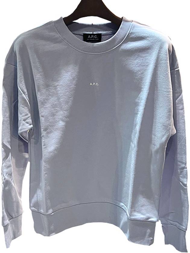 Annie Logo Crew Neck Sweatshirt Light Blue - A.P.C. - BALAAN 3