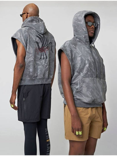 Tie Dying Crow Hooded Top Grey - ATHPLATFORM - BALAAN 2