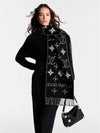 LV Essential Monogram Shine Wool Scarf Black - LOUIS VUITTON - BALAAN 2