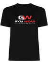 Gymwear Logo Cotton Short Sleeve T-Shirt Black - BALENCIAGA - BALAAN 1