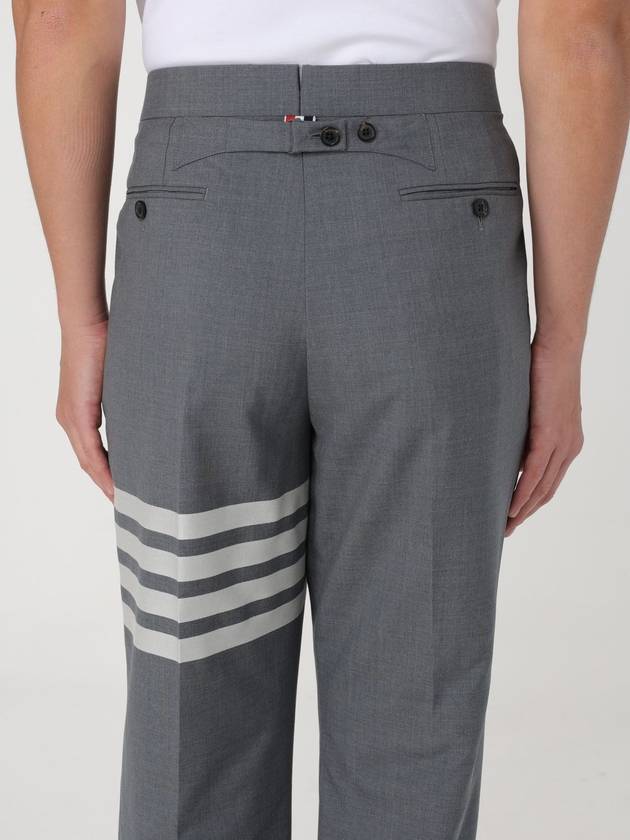 Diagonal Plain Weave Classic Wool Slacks Medium Grey - THOM BROWNE - BALAAN 6