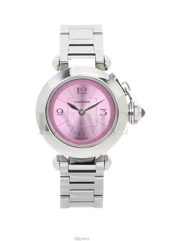 Miss Pasha Steel Watch Pink W3140023 Limited Edition - CARTIER - BALAAN 5