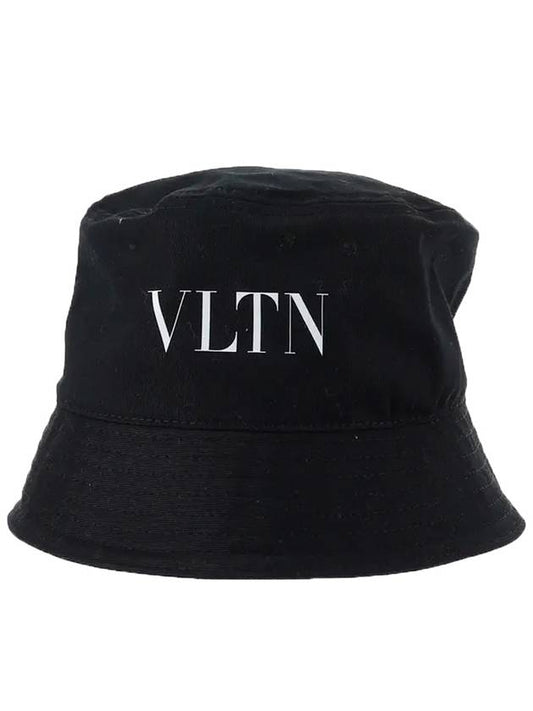 VLTN Logo Bucket Hat Black - VALENTINO - BALAAN.