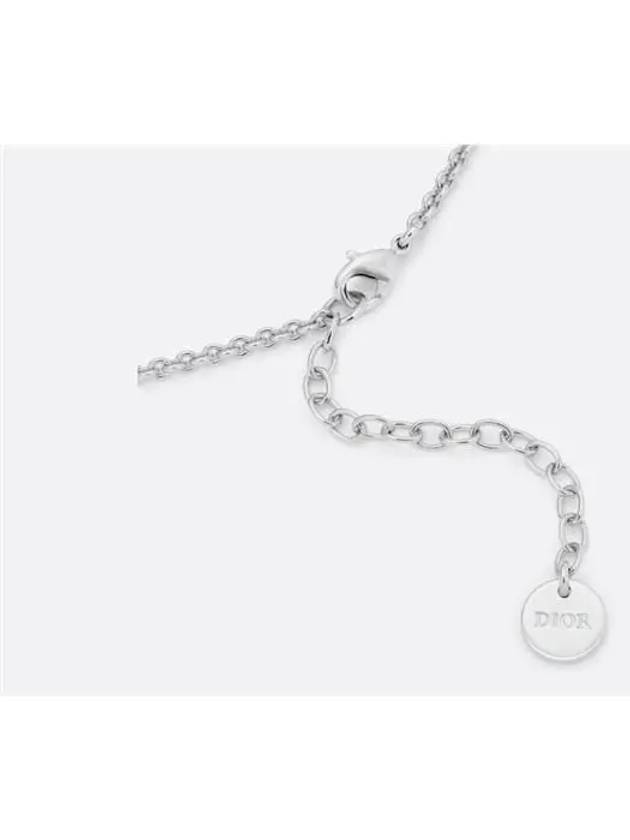 Petit CD Crystal Necklace Silver - DIOR - BALAAN 4