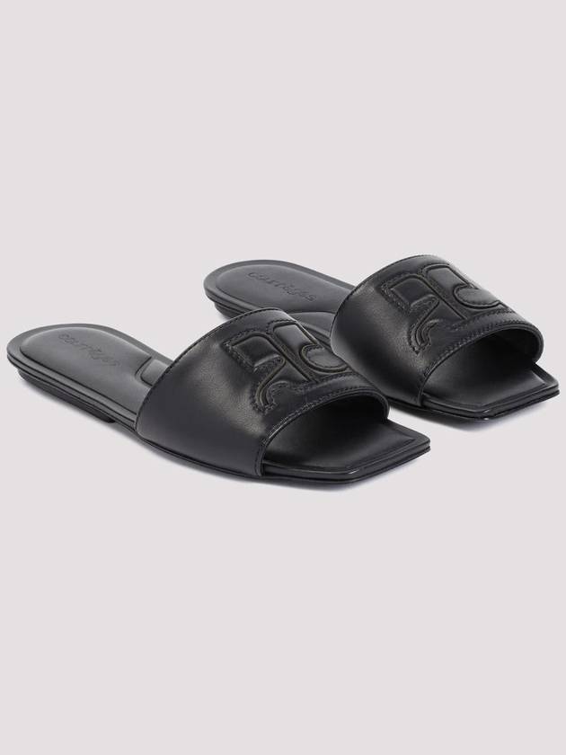 AC Leather Slipers Black - COURREGES - BALAAN 4