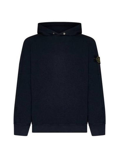 Old Treatment Malfile Fleece Hoodie Navy - STONE ISLAND - BALAAN 2