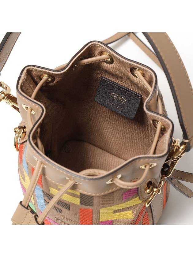 Montresor logo mini bucket bag beige - FENDI - BALAAN 4