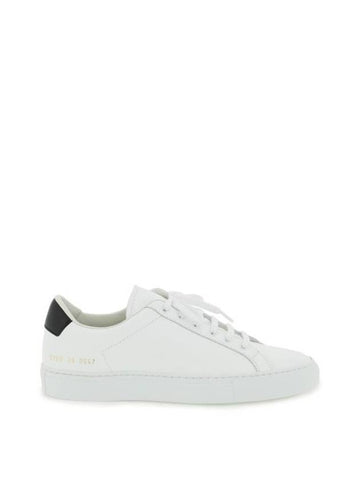 Retro Low Top Sneakers Black White - COMMON PROJECTS - BALAAN 1