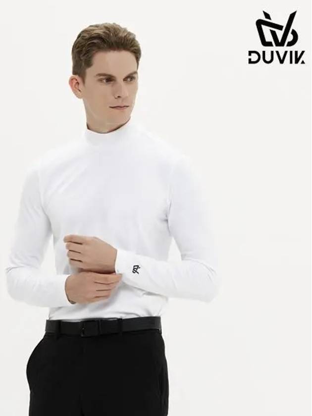 COTNA brushed half-neck long sleeve t-shirt DD3MTS161WH - DUVIK - BALAAN 3