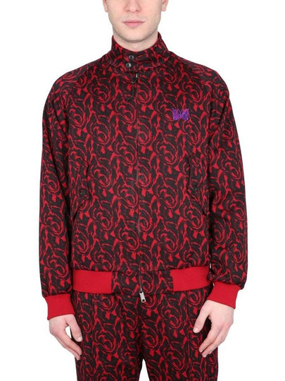 Needles G9 jacquard logo zip-up jacket red - BARACUTA - BALAAN 2