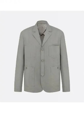 Dior plain logo cotton blend jacket 270514 - DIOR - BALAAN 1