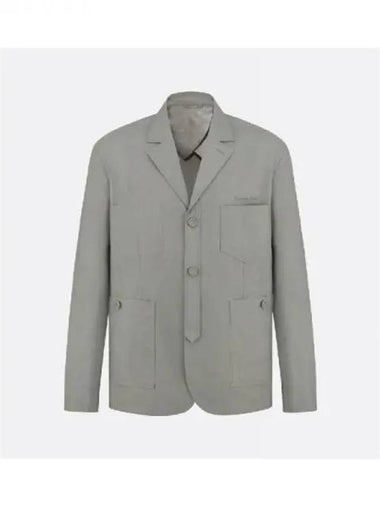 Dior plain logo cotton blend jacket 270514 - DIOR - BALAAN 1