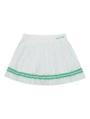 Women's Classic Logo Pleated Skirt White - SPORTY & RICH - BALAAN 2