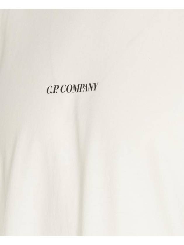 Logo Short Sleeve T-Shirt White - CP COMPANY - BALAAN 4