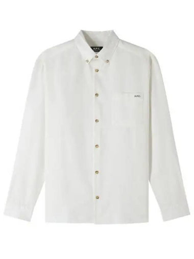 Mateo Logo Long Sleeve Shirt White - A.P.C. - BALAAN 1