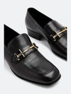 Solferino Leather Penny Loafer Black - SAINT LAURENT - BALAAN 5