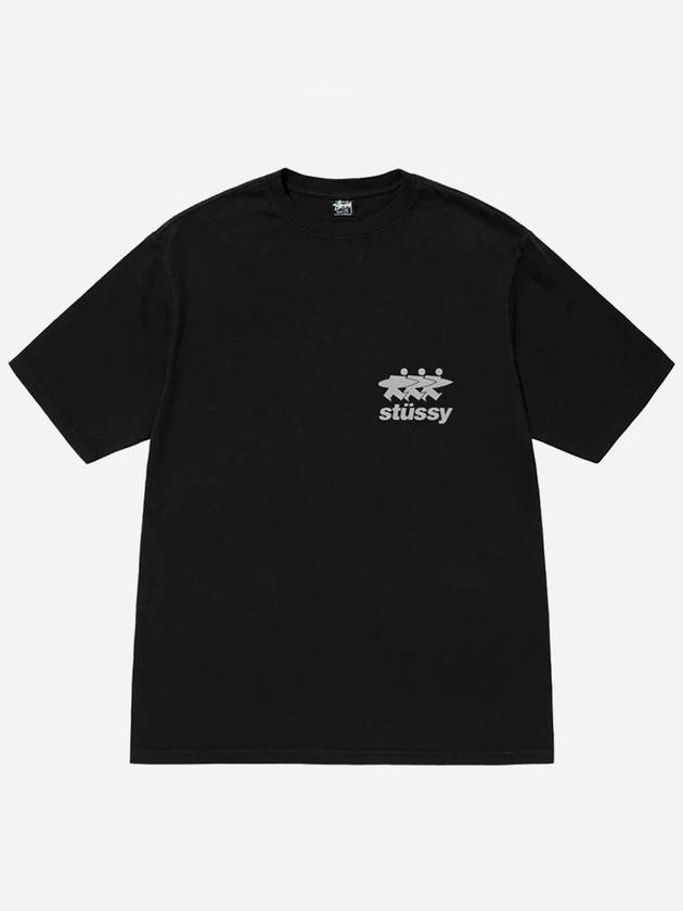 Surfwork Pigment Dyed Short Sleeve T-Shirt Black - STUSSY - BALAAN 3