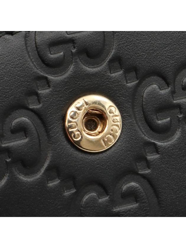 Black GG Micro Cima Leather Folder Key Holder - GUCCI - BALAAN 8