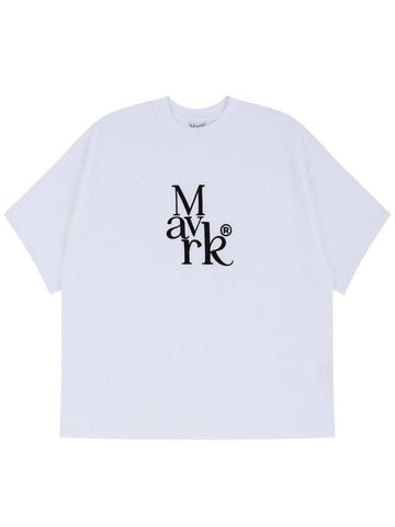 MTP Logo Overfit Short Sleeve T Shirt White - MAVRK - BALAAN 1