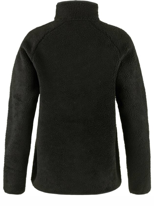 Women's Vardag Pile Fleece Zip-Up Jacket Black - FJALL RAVEN - BALAAN 3