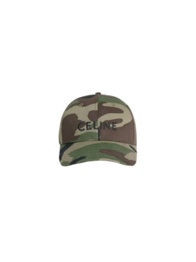 Military Cotton Ball Cap Khaki - CELINE - BALAAN 3