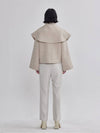handmade wide collar bell sleeve alpaca half coat ivory - LIE - BALAAN 5