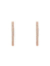 Dextera Crystal Large Hoop Earrings Rose Gold - SWAROVSKI - BALAAN 1