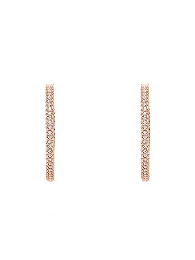 Dextera Crystal Large Hoop Earrings Rose Gold - SWAROVSKI - BALAAN 1