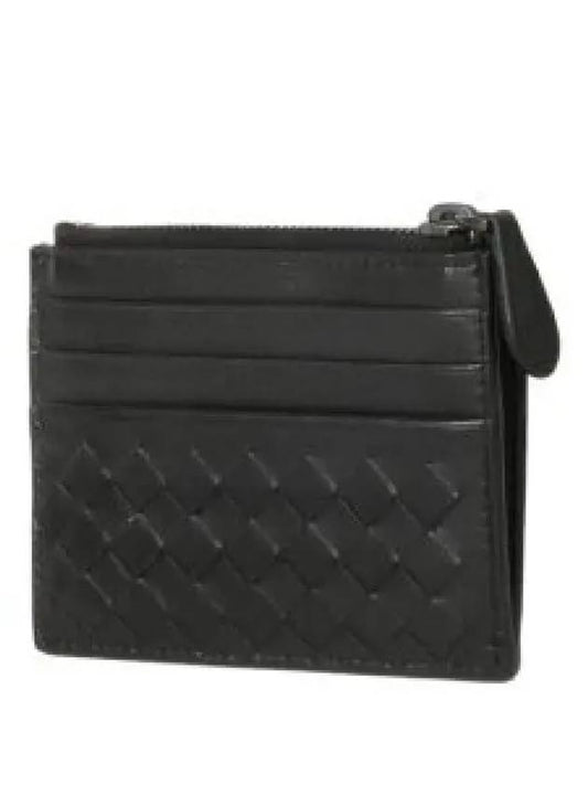 Intrecciato Zipper Card Wallet Black - BOTTEGA VENETA - BALAAN 2