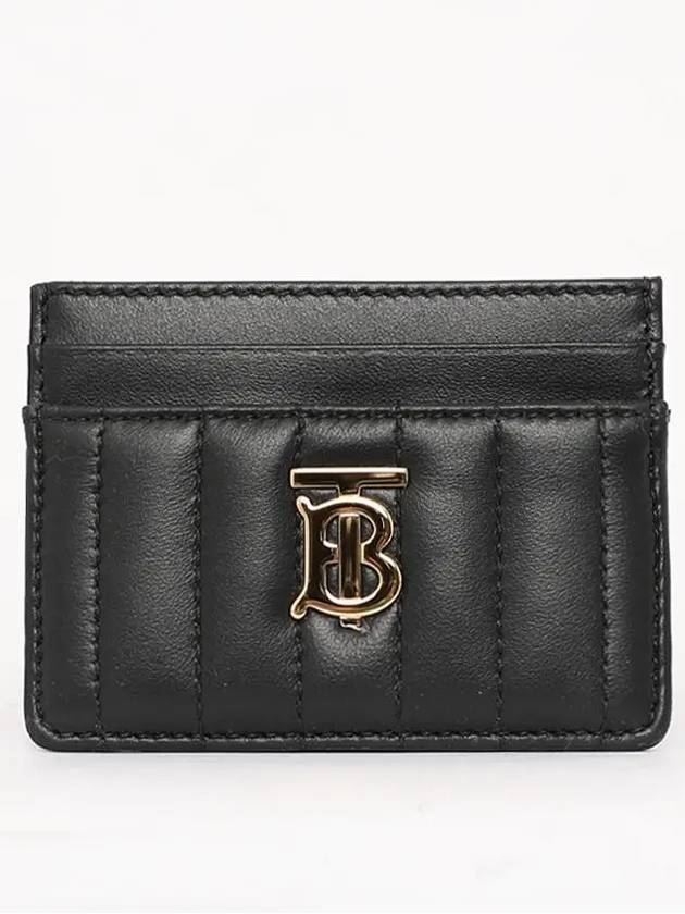 Quilted Leather Lola Card Case Black Light Gold - BURBERRY - BALAAN 2