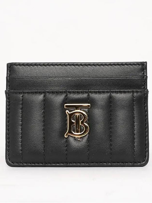 Quilted Leather Lola Card Case Black Light Gold - BURBERRY - BALAAN 2