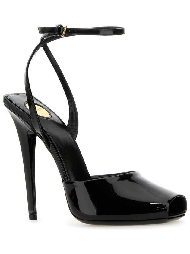 Saint Laurent La Scandale Sandals In Patent Leather Shoes - SAINT LAURENT - BALAAN 2