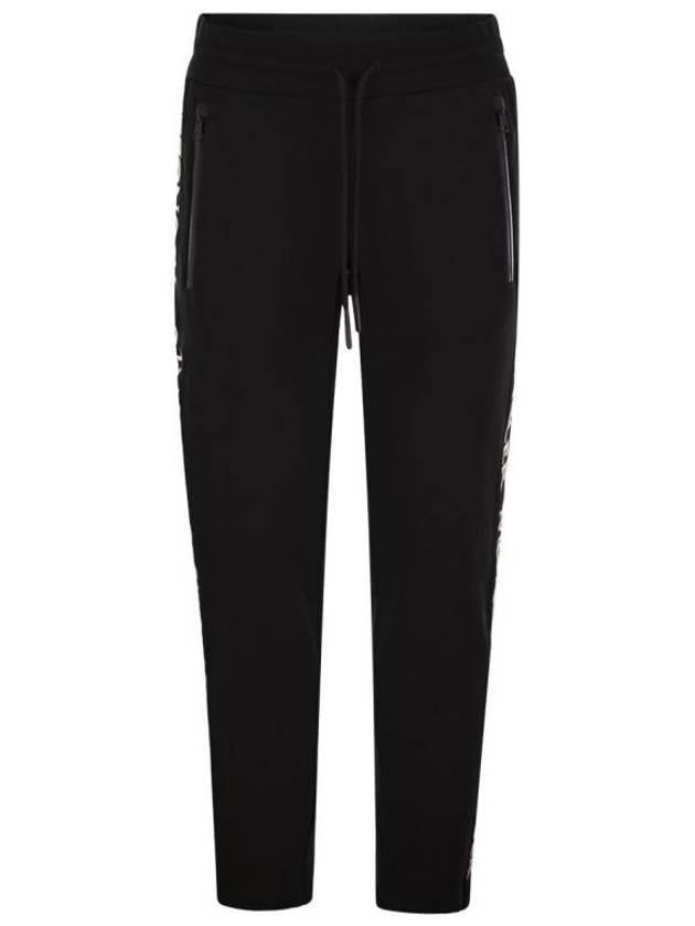 Logo drawstring straight pants black - MONCLER - BALAAN 1