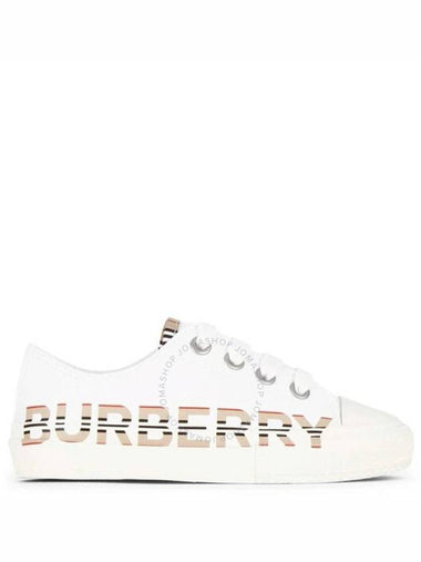 Kids Icon Stripe Logo Print Sneakers White - BURBERRY - BALAAN 1