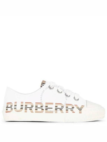 Icon Stripe Logo Print Junior Low Top Sneakers - BURBERRY - BALAAN 1