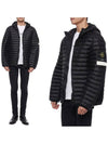 Room Woven Chamber Recycled Nylon Down Padding Hooded Jacket Black - STONE ISLAND - BALAAN 3