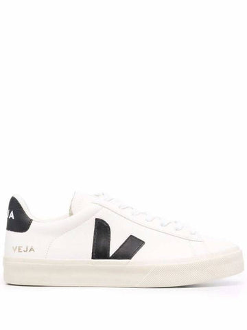 'Campo' White And Black Low Top Sneakers In Vegan Leather Unisex - VEJA - BALAAN 1