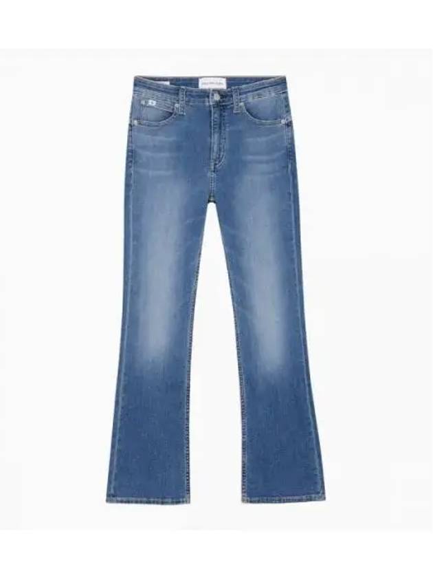 Jeans High Rise Body Slim Fit Bootcut Denim Jeans Mid Blue - CALVIN KLEIN - BALAAN 1