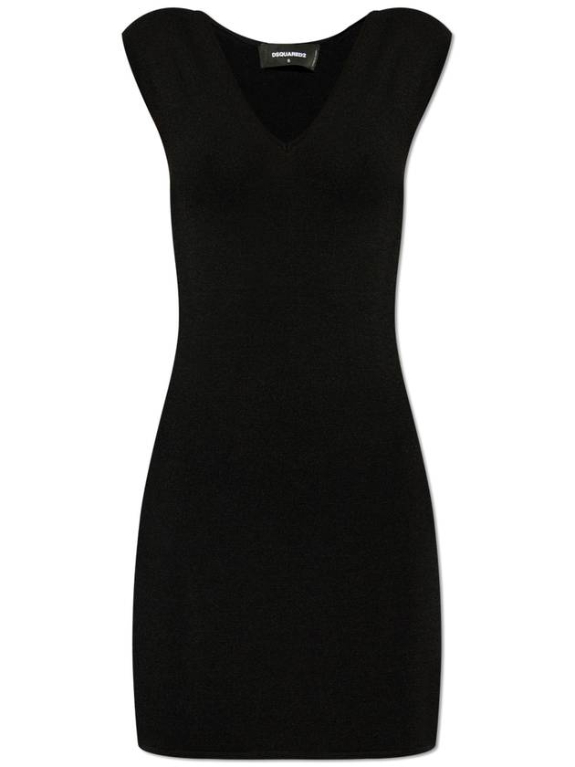 Dsquared2 V-neck Dress, Women's, Black - DSQUARED2 - BALAAN 1