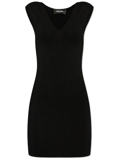 Dsquared2 V-neck Dress, Women's, Black - DSQUARED2 - BALAAN 1