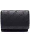 logo perforated mini wallet black - BALENCIAGA - BALAAN.