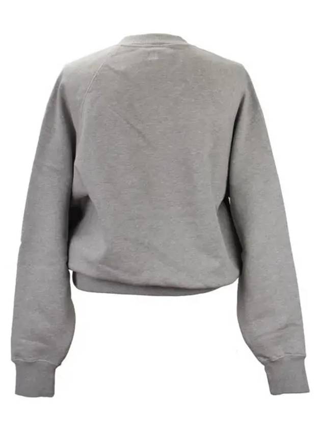 Cotton Heart Logo Sweatshirt Grey - AMI - BALAAN 4